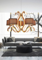 Chandelier 5xE14 + LED 43W copper Ambrosia 35-33918