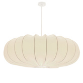 Lampa wisząca CAFEE' skandynawska - z abażurem kremowym latte 66cm - nowoczesne oświetlenie sufitowe do salonu i jadalni E27