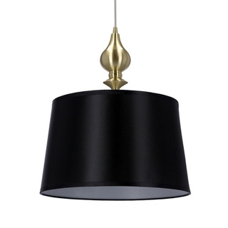 Lampa wisząca z abażurem Prima klasyczna do salonu i sypialni miedziana
