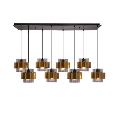 Spie hanging brass 8x60 e27 colorless lampshade