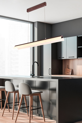 Pendant ceiling lamp Candellux Curacoa LED brown 4000K