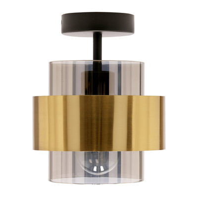 Spiega Ceiling Lamp Black Brass E27 Clear Lampshade 31-09487