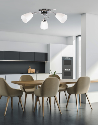 Plafonnier Ursella 3X40W E14 Blanc