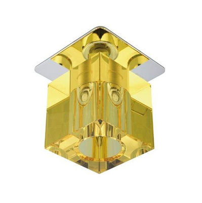 Oprawa stropowa chrom kryształ żółty G4 20W SK-18 Candellux 2280083