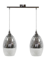 Lampa sufitowa wisząca srebrna regulowana 2x60W E27 Celia 32-51578