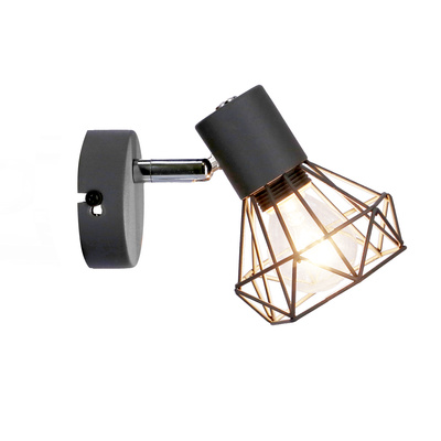 Kinkiet szary druciany pojedynczy 1X40W E14 Verve 91-60969