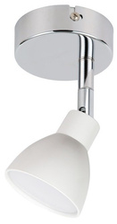 Applique tête ronde 1E avec système d'articulation KD 1X5W blanc ROY 91-67524