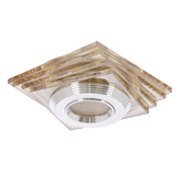 SS-32 bernsteinfarbene LED 3W quadratische Glas-Deckenleuchte Candellux 2228747