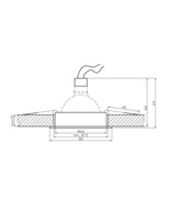 Nowoczesna oprawa wpuszczana MR16 SA-03 SNG/AL złota stała aluminium + oprawka GU10