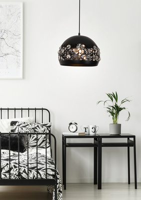Plafoniera suspendata 1X40W E27 neagra JOLINA 31-69696