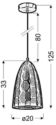Plafoniera suspendata 1X60W E27 ajurata alb BENE 31-70593