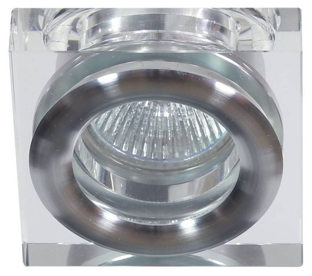 Plafonnier verre carré clair MR16 50W SK-82 2227399