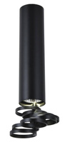 Lampa sufitowa tuba czarna regulowana metalowa GU10