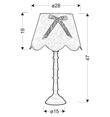 Lampa de masa din in 60W E27 Vibu 41-28365