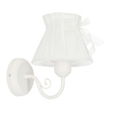 Aplica de perete abajur organza alb 1xE27 Zefir Candellux 21-73785