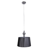 Suspension chromée avec abat-jour fil noir Gillenia Candellux 31-21437