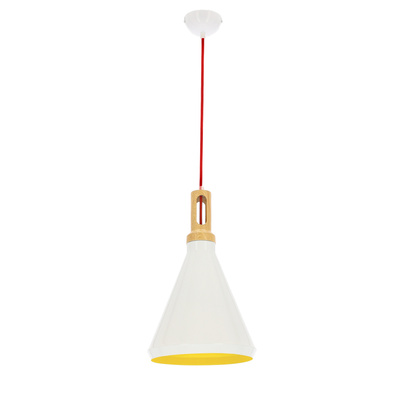 Hanging ceiling lamp candellux robinson 31-37695 e27 white / yellow interior