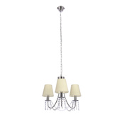 Lampa wisząca chromowa / beżowa żyrandol 3x40W Ruti Candellux 33-58713