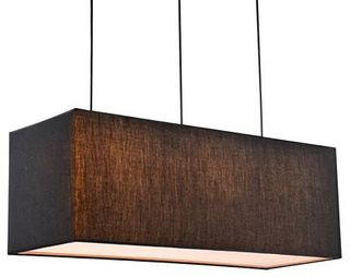 Lampa wisząca Boho czarna z abażurem prostokątna do salonu 5xE27 Candellux