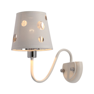 White wall lamp with holes Batley Ledea 50401112