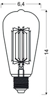 Żarówka dekoracyjna Edison E27 60W z przezroczystym szkłem