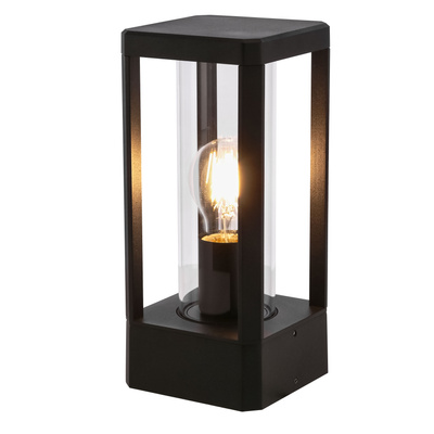 Lampa ogrodowa na taras CISSUS – czarna metalowa lampa stojąca E27 IP54
