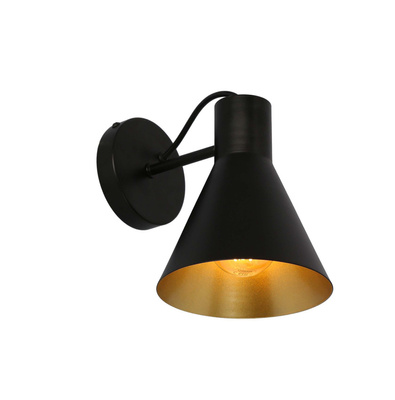 Single matte black and gold wall lamp More Candellux 21-71149