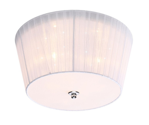 Plafonnier LED blanc 3W + 3x40W G9 abat-jour en organza Camea Candellux 98-56245