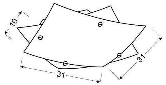 Plafon LED biały zimny 31cm szkło Dublos 10-30146
