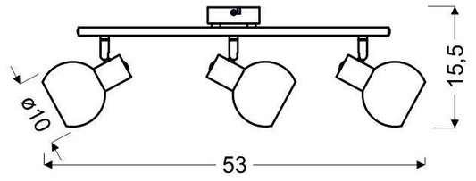 Wall lamp candellux mauro 93-61607 strip e14 led rgb satin nickel with remote control