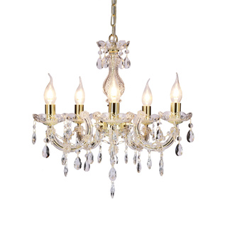 Candelabru din cristal auriu 5xE14 Maria Teresa Candellux 35-94646