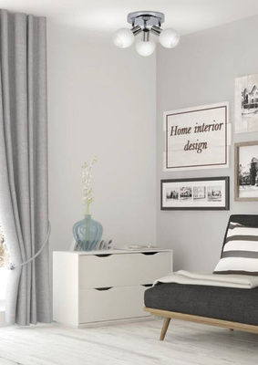 Ceiling lamp plafond 3X40W E14 chrome TURNO 98-10940