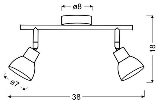 Aplică LED 2x5W COB ROY 92-67555 STRIP WHITE