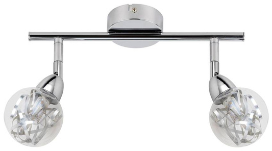 Lampa sufitowa Bolo spot ze szklanymi kloszami regulowana 2-punktowa LED do salonu