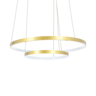 Lampe suspendue LED 40W 50cm double anneau doré Lune 32-76281