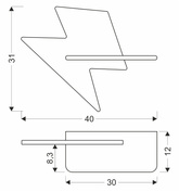 Wandleuchte für Kinder LED-Regal 4W Lightning 21-19547