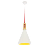 Hängende Deckenleuchte Candellux Robinson 31-37695 E27 innen weiß / gelb