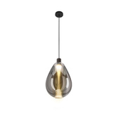 Lampa wisząca Denso 20 szklana czarna z kloszem dymionym nad stół do jadalni