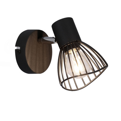 Lampa ścienna kinkiet 1X40W E14 czarny FLY 91-61881