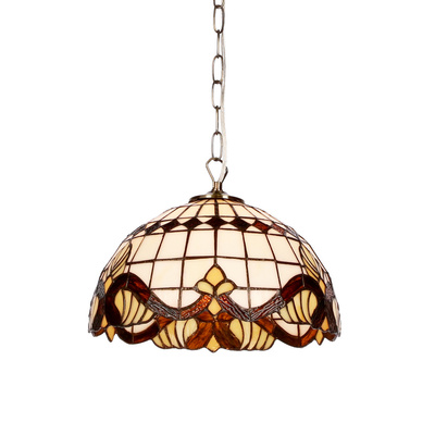 Marsala patina lamp 1x60 e27 stained glass shade