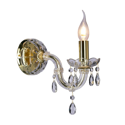 Einzelne goldene Wandleuchte mit Kristallen Maria Teresa Candellux 21-95742