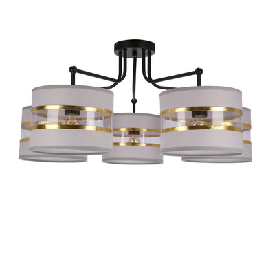 Plafoniera alb/crom 5xE27 Andy 35-00521