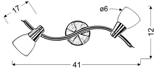Bandă de perete 2X40W G9 mat/alb crom SELIA 92-69986