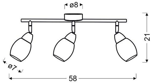 Plafoniera LED SMD 58cm RICO 93-67630 CROM