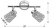 Wall lamp candellux york 92-97395 chrome g9 strip