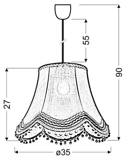 Plafonnier suspendu candellux arlequin 31-94516 e27 vert