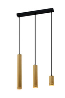 Suspension noir / cadre en bois 3x25W Tubo 33-79114