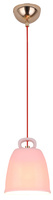 Lampa wisząca SEWILLA różowa - z ceramicznym kloszem - skandynawska lampa do jadalni