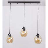 Glas-Hängelampe schwarz / braun 3xE27 Aspa 33-00606