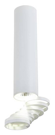 Lampa sufitowa tuba biała metalowa regulowana GU10 natynkowa